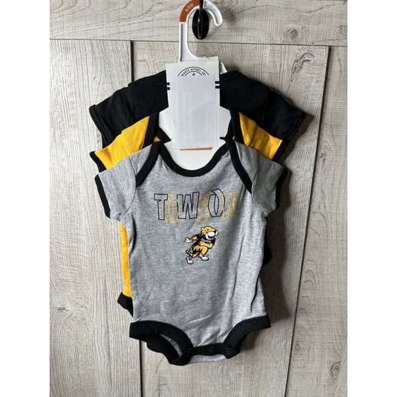 Outerstuff Threads Other - NHL Towson Infant Bodysuits Size 6/9 Months Hockey Gray Black Graphic Print